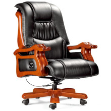 Cadeira reclinável executiva do couro genuíno do couro genuíno do CEO (FOHA-18 #)